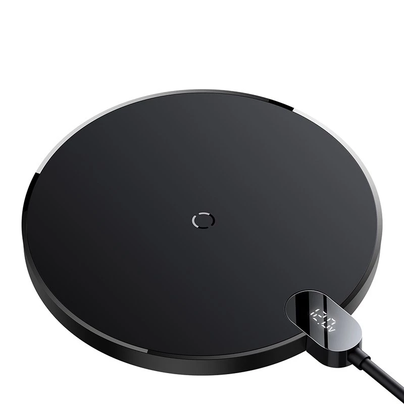 Baseus CCED000001 Ladegerät für Mobilgeräte Kopfhörer, Smartphone Schwarz USB Kabelloses Laden für den Innenbereich