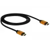 HDMI-Kabel DeLOCK 85727 1m Typ A Stecker auf Stecker Schwarz Gold