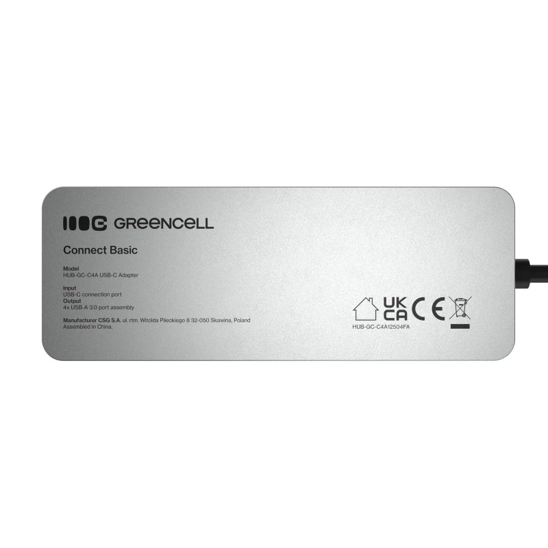 USB-Hub Grün Cell HUB-GC-C4A — 4-Port USB-C 3.0 Hub