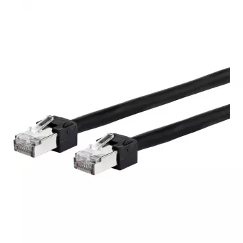 METZ CONNECT Ultraflex500 - Patchkabel - RJ-45 (M) zu RJ-45 (M) - 2,0m - 6,4 mm - SFTP, PiMF - CAT 6 - Geschirmt, Halogenfrei - Schwarz (13084V2000-E)