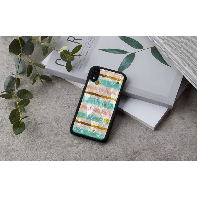 Handy-Schutzhülle iKins für iPhone XR — mint-schwarze Schutzhülle