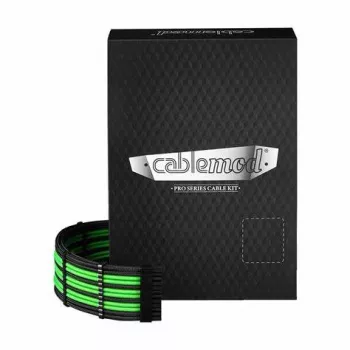 CableMod C-Series PRO ModMesh 12VHPWR Kabel Kit für Corsair RM, RMi, RMx (Schwarz Label) – schwarz/hellgrün