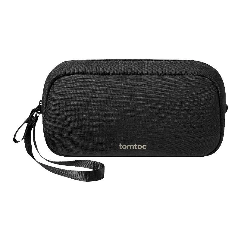 Accessoire-Tasche Tomtoc Light-T12 von Tomtoc (schwarz) — kompakter Organizer für Kabel und Kleintechnik