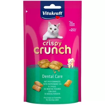 Katzensnack für die Zahnpflege Vitakraft Crispy Crunch Dental 60 g — knuspriger Zahnsnack für Katzen