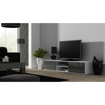 Cama TV-Ständer SOHO 180 weiß/grau glänzend