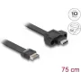 DeLOCK USB-Flachkabel Typ-E Key A 20 Pin Stecker auf USB Typ-C Buchse 75 cm