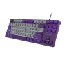 NATEC Fury Gaming-Tastatur Kanabo K2 US weiß-hinterleuchtet mechanisch grau-lila