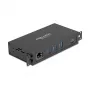 USB-Hub DELOCK 3-Port 5 Gbit/s mit RJ45 Gigabit PoE++ und USB Type-C-Host, Metallgehäuse, 1,5 kV Isolation, schwarz