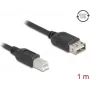USB-2.0-Kabel DELOCK 81530 — 1 m, USB B auf USB A, schwarz