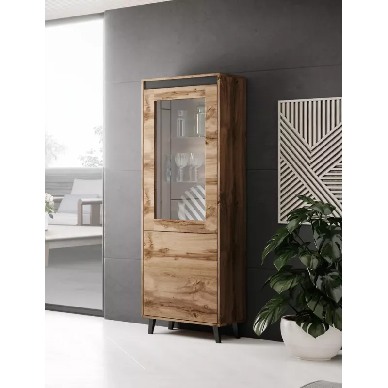 Standschrank cama meble NORD 60×38×182,5 cm Eiche Wotan/Anthrazit, freistehend