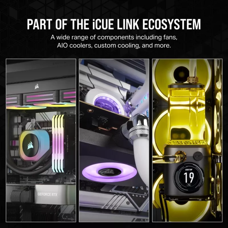 CORSAIR iCUE LINK RX140 140mm Schwarz 2er-Pack