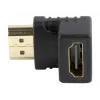 HDMI-Adapter GEMBIRD A-HDMI90-FML, HDMI auf HDMI, rechtwinkliger 90°-Adapter, schwarz