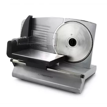 Elektrische Aufschnittmaschine ESPERANZA EKM018K, Edelstahlgehäuse, 150 W, 19 cm Klinge, max. Scheibendicke 1,5 cm