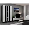 Cama geschlossen Schrank VIGO '180' 180/40/30 weiß/schwarz glänzend
