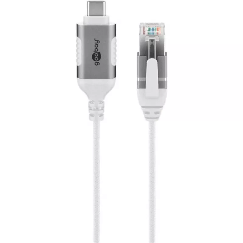 Goobay Ethernet-Kabel USB-C 3.1 auf RJ45 schlank 5 m – verbindet Router, Modem oder (74389)
