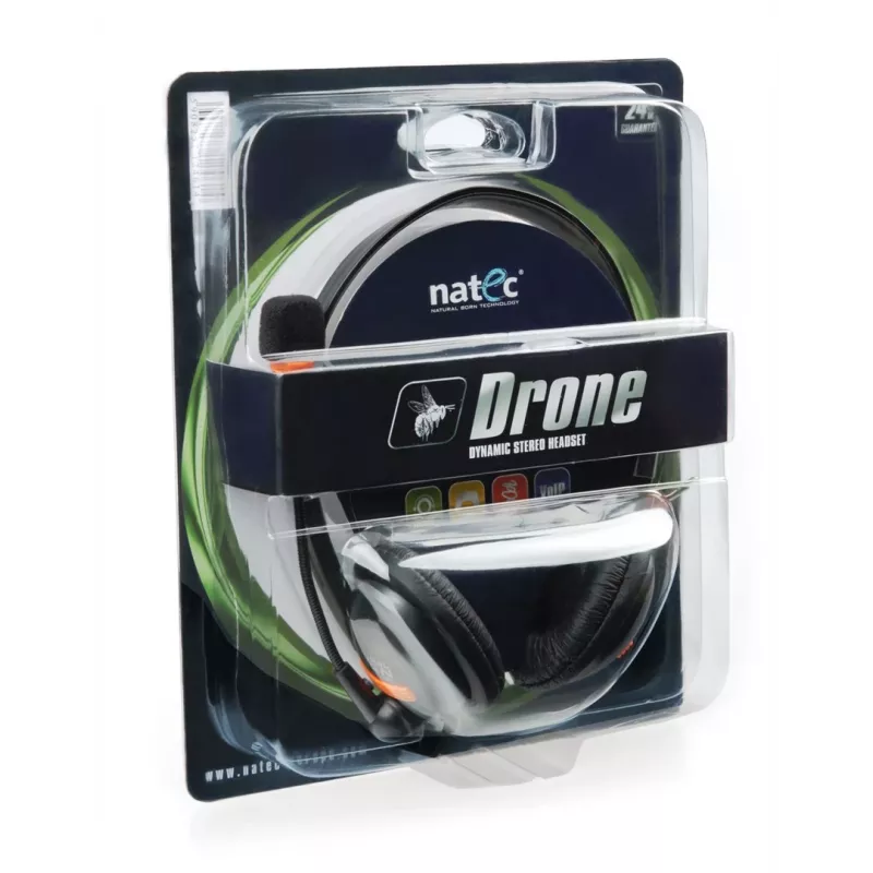NATEC Drone Headset Kabelgebundenes Kopfband Telefonate/Musik Schwarz, Orange