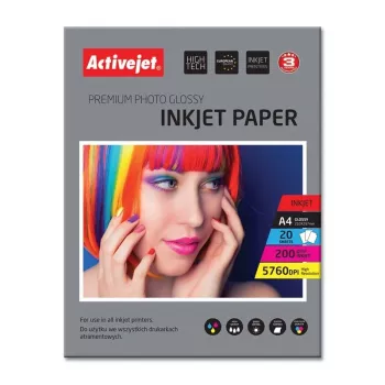 Activejet AP4-200G20 Glänzendes Fotopapier (A4; 20 Stk.)