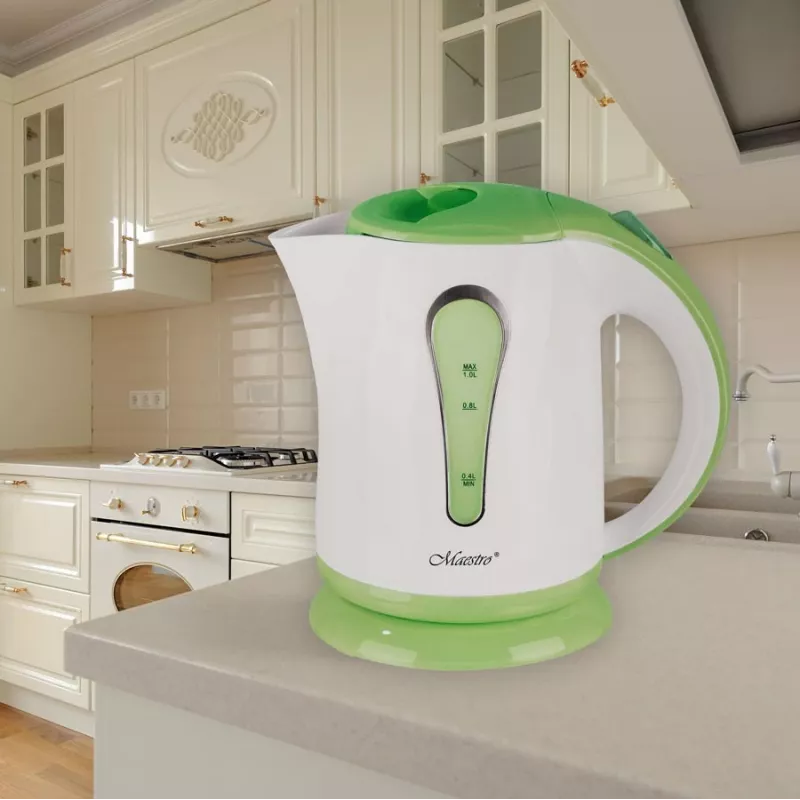 Wasserkocher Maestro MR-028 1 L 1630 W Grün, Kunststoffgehäuse, Tastensteuerung