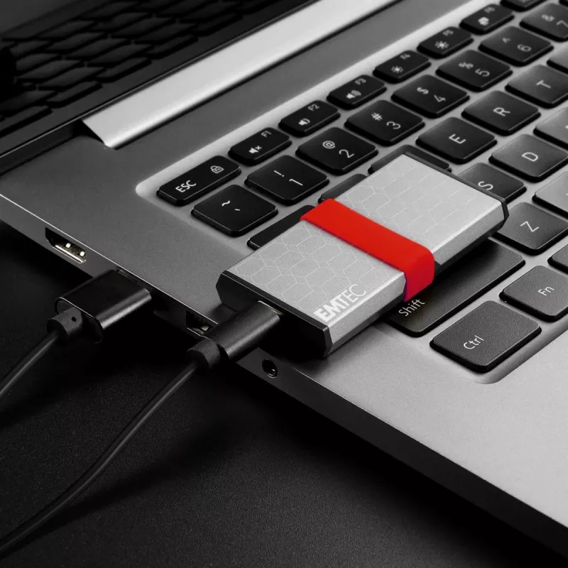 SSD Emtec 256GB Mini USB Type-C USB 3.2 Gen 2x2 Silber