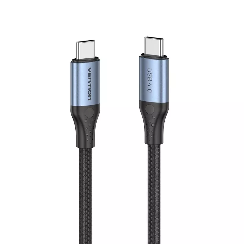 Vention USB4 Gen 3x2 Typ-C-auf-Typ-C-Kabel 1 m, 5 A, Aluminiumlegierung, baumwollumflochten