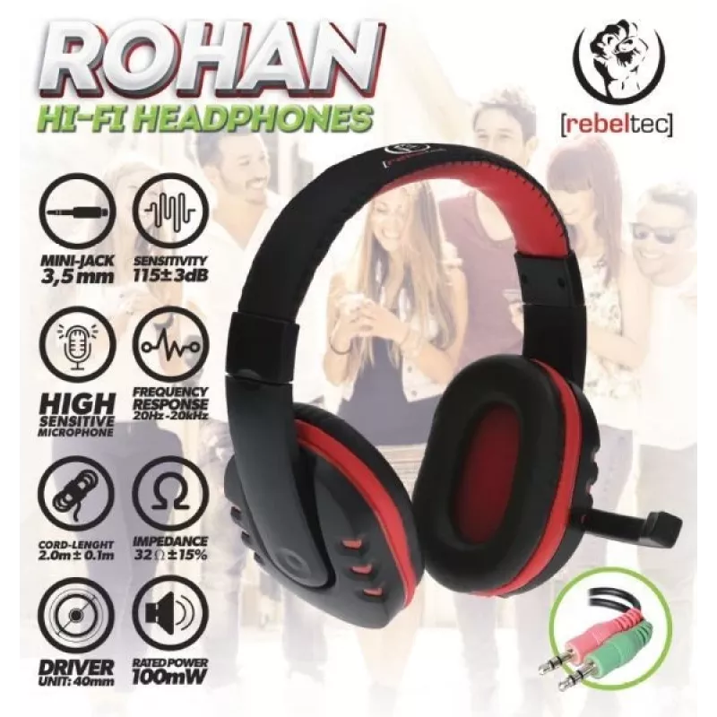 Headphone Rebeltec Rohan RBLSLU00032