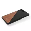 Schutzhülle aus Holz und Leder Woodcessories EcoSplit für iPhone 7 Plus / 8 Plus — Walnuss Schwarz