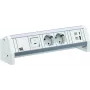 Bachmann DESK 2xCEE7/3902.02911x Schalter 1xUSB A/C 22W GST18 RAL9010