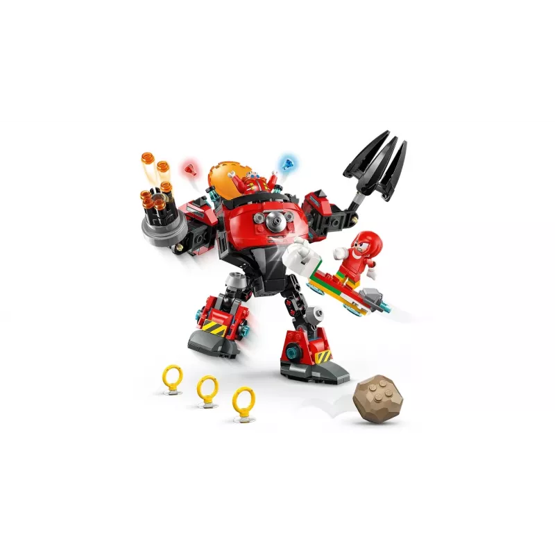 LEGO Konstruktionsspielzeug-Set Sonic the Hedgehog 77005 Knuckles vs Dr Eggman Egg Crusher Mech, 350 Teile, Alter 8+