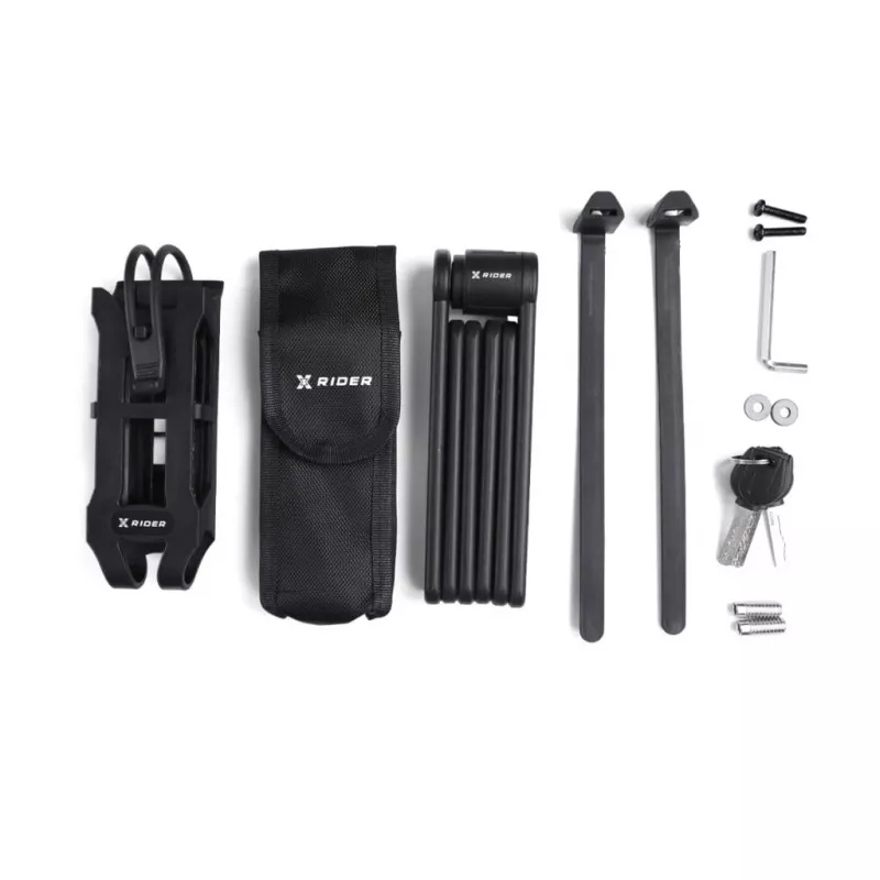 Faltbares Fahrradschloss MANTA XR00FL01 – segmentiertes Design zur Rahmenmontage