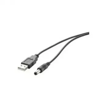 USB-Stromkabel Renkforce RF-4079664 1 m, Stecker–Stecker DC 5,5 mm, 5 V, schwarz