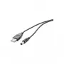 USB-Stromkabel Renkforce RF-4079664 1 m, Stecker–Stecker DC 5,5 mm, 5 V, schwarz