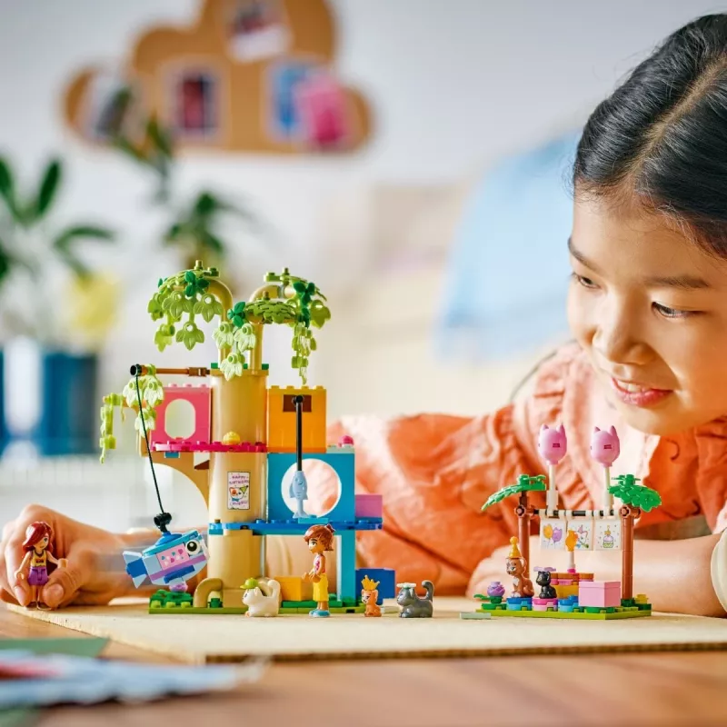 Konstruktionsspielzeug LEGO Friends 42666 Katzen-Geburtstagsparty-Baumhaus-Spielset, 321 Teile, 6+ Jahre, 180×160×100 mm