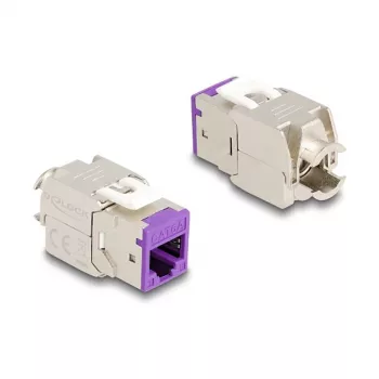 DeLOCK Keystone-Modul 88121 Flach Violett RJ-45 10 Stk.