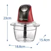 Russell Hobbs 27130-56 elektrischer Zerkleinerer 0,5 L 200 W Schwarz, Rot, Transparent