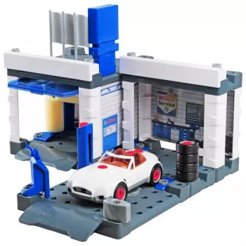 Bosch Service-Station mit Auto und Waschanlage