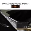 Qoltec 90W GaN Super Fast SLIM Wandladegerät | XP | 5-20V | 4,5A | USB-C 3.1 | Laptop | MacBook | Smartphone | + Kabel