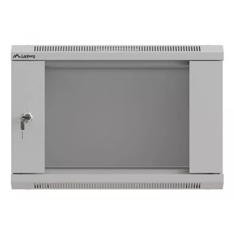 Rack-Montageschrank LANBERG WF03-5306-10S 19 Zoll 6U grau mit Glastür