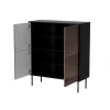 Cama 4D CORTINA Kommode 102x40x118 schwarz/Walnuss