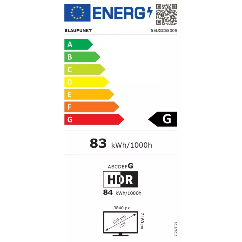 LED-LCD-Fernseher BLAUPUNKT 55UGC5500S 55 Zoll 4K UHD, HDMI/USB, weiter Betrachtungswinkel, Energieklasse G