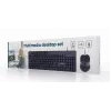 Kabelgebundene Full-Size-Tastatur Gembird KBS-UM-04 USB QWERTY US-Englisch mit Maus, schwarz, 1,5 m Kabel