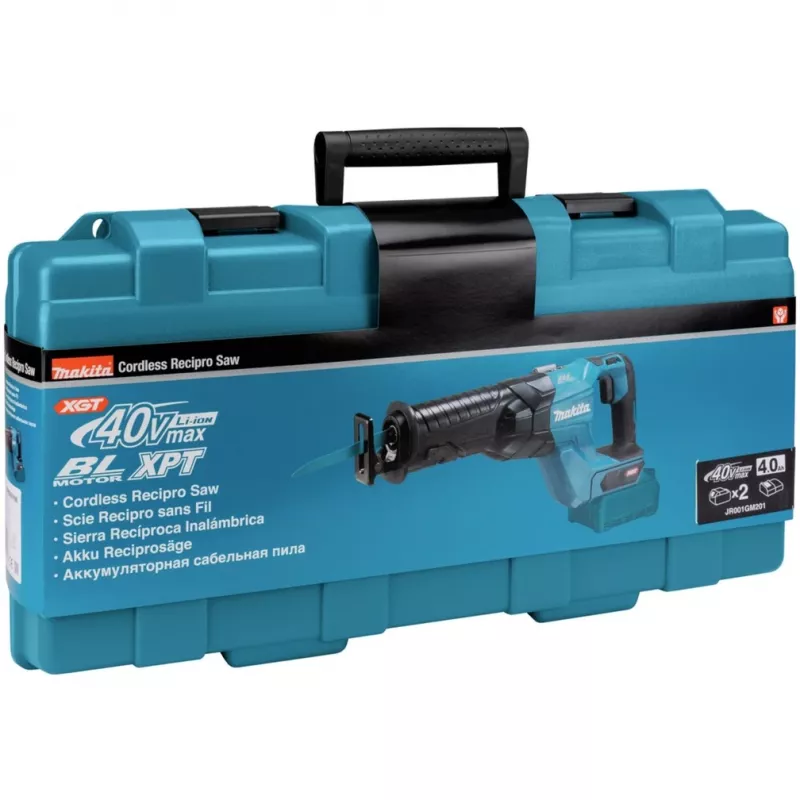 Akku-Säbelsäge JR001GM201 XGT, 40 Volt, Säbelsäge Blau/Schwarz, 2x Li-Ion XGT Akku 4,0 Ah, Tragekoffer