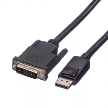 Roline - Videokabel - DisplayPort (M) auf DVI-D (M) - 2 m - Rändelschrauben - Schwarz