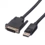 Roline - Videokabel - DisplayPort (M) auf DVI-D (M) - 2 m - Rändelschrauben - Schwarz