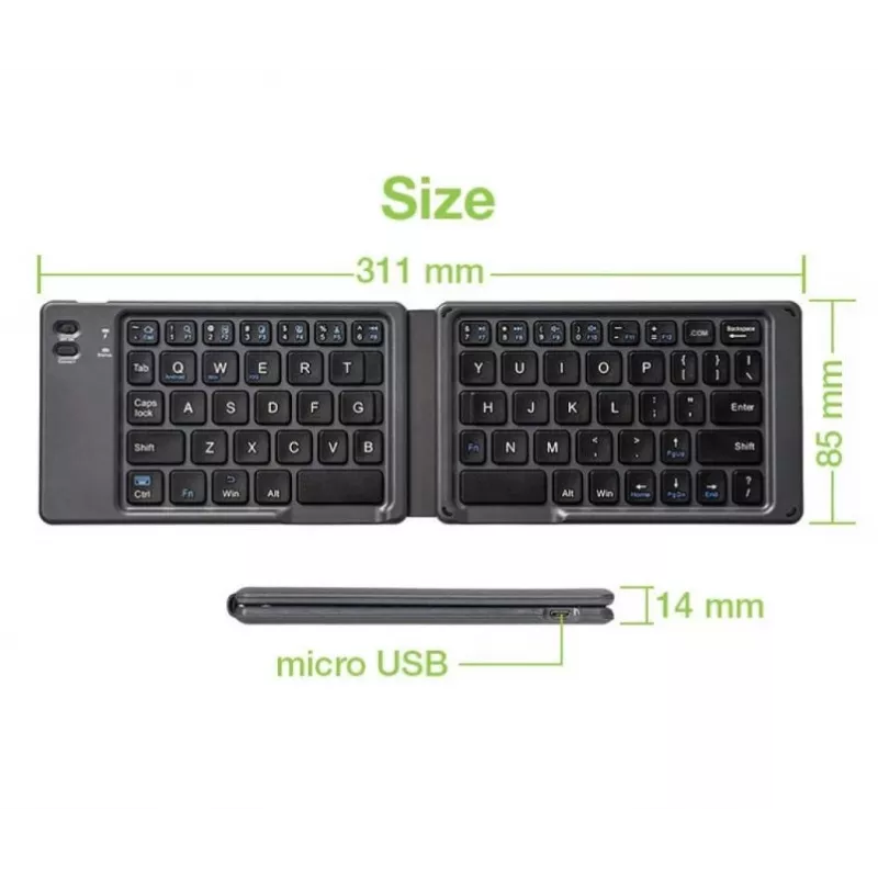 Bluetooth 3.0 faltbare kabellose Tastatur