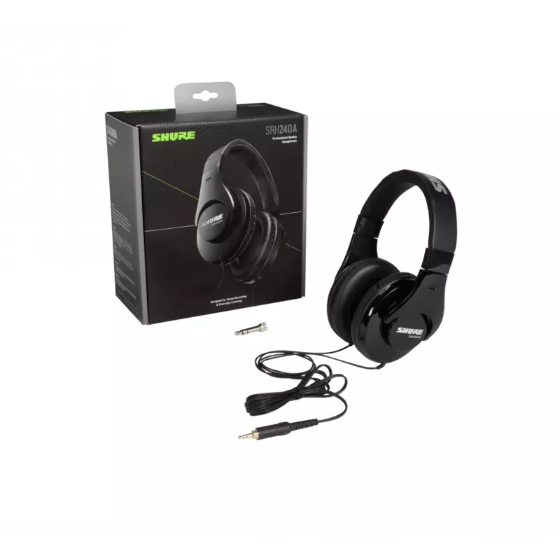 Shure SRH240A Kopfhörer Kabelgebunden Kopfbügel Musik Schwarz