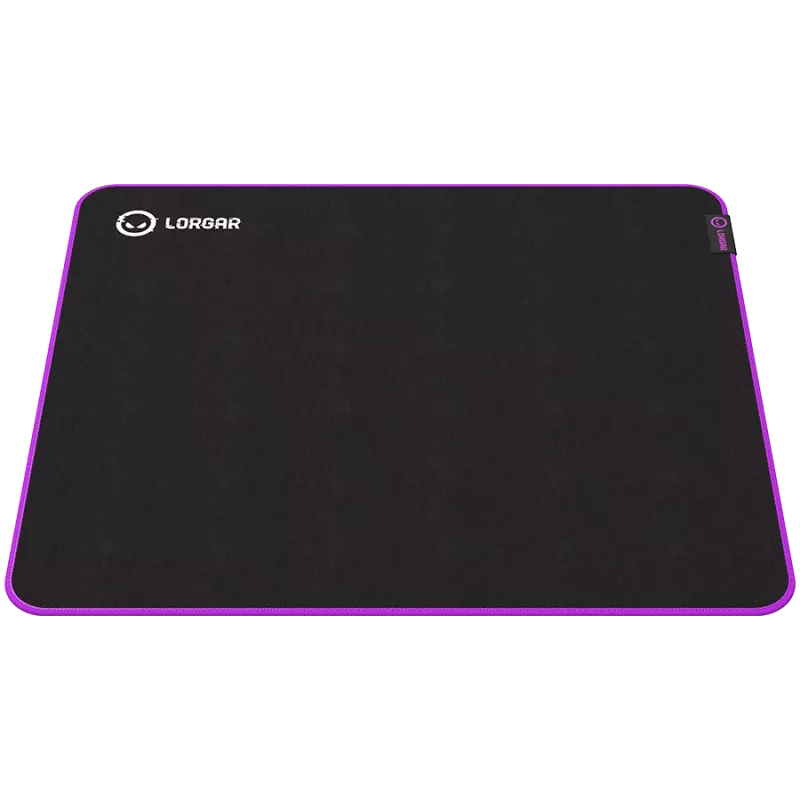 Lorgar Main 315, Gaming-Mauspad, Hochgeschwindigkeitsoberfläche, Violetter Anti-Rutsch-Gummisockel, Größe: 500 mm x 420 mm x 3 mm, Gewicht 0,39 kg