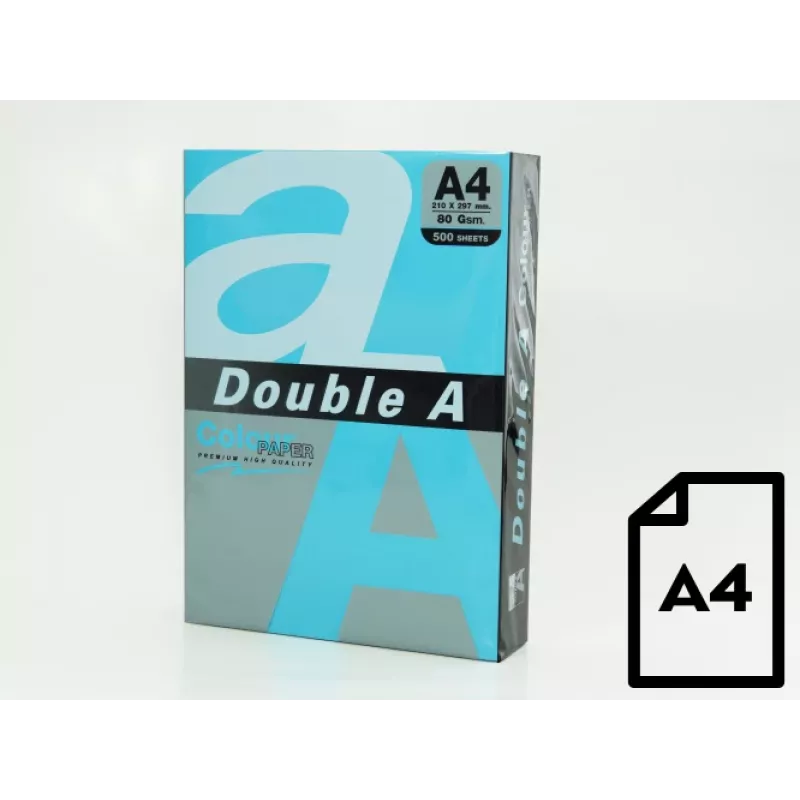 Farbiges Papier Double A, 80g, A4, 500 Blatt, Tiefblau