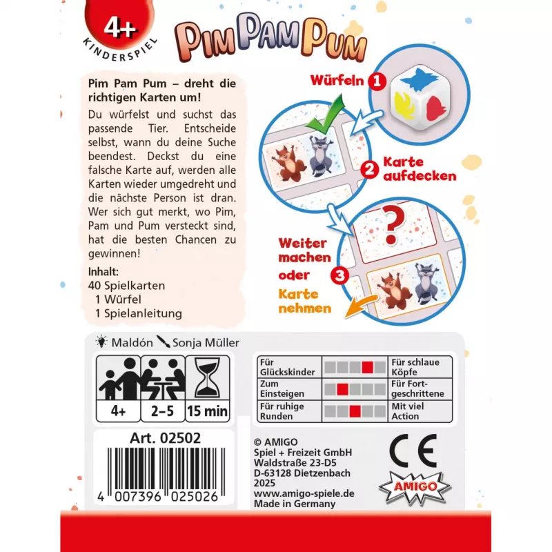 Brettspiel AMIGO Amigo Pim Pam Pum Modell 02502