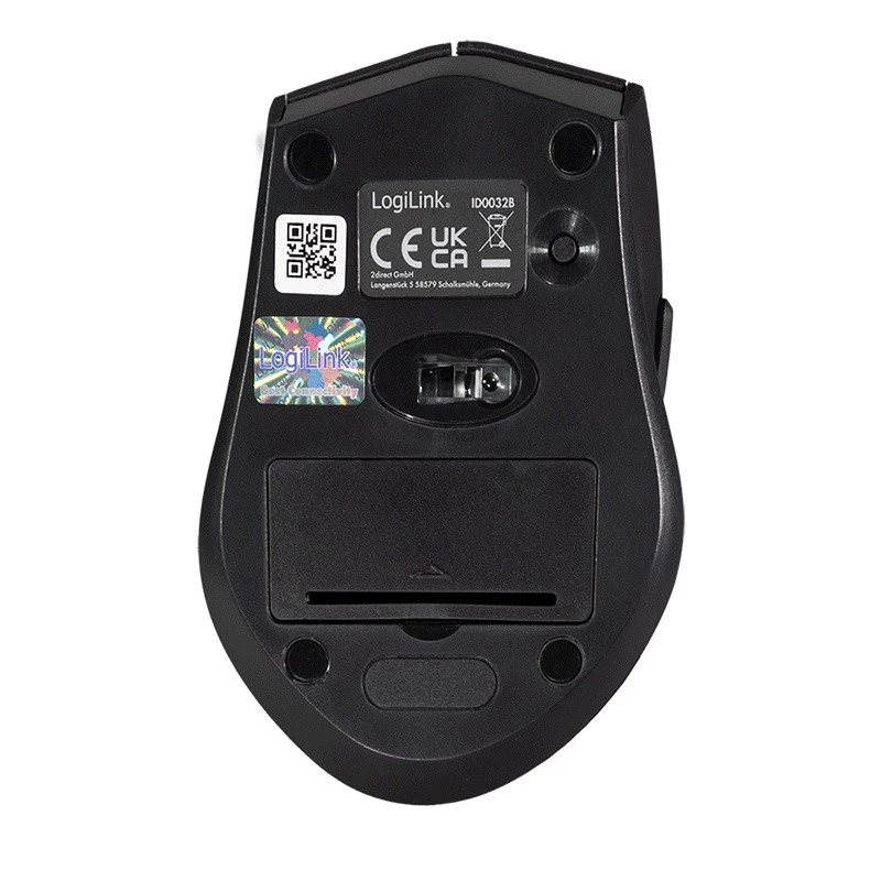 Logilink kabellose Maus BT5.0, ergonomisch, schwarz