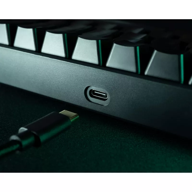 Deltaco GAM-100-DE - 65% - USB + Bluetooth - mechanischer Switch - QWERTZ - RGB-LED - Schwarz